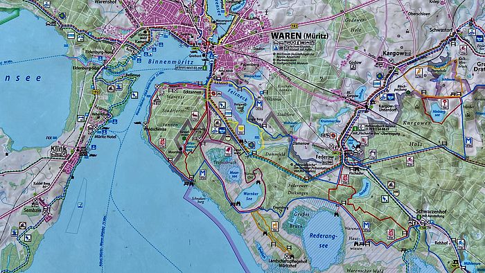 Übersichtskarte Muritzsee Übersichtskarte Muritzsee