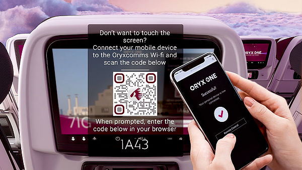 Qatar Airways: Berührungsfreie Bildschirme