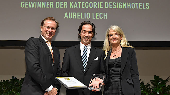 Axel Pfefferkorn (General Manager Aurelio Lech) gewinnt den ersten Platz in der Kategorie Designhotels