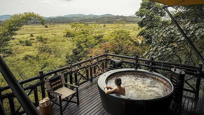 Private Whirlpool (c) Four Seasons Tented Camp Golden Triangle