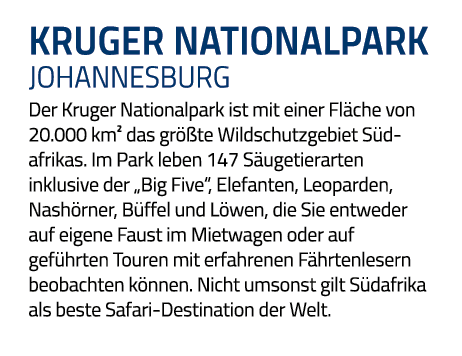 Kruger NationalPark Johannesburg Der Kruger Nationalpark ist mit einer Fläche von 20 000 km  das größte Wildschutzgeb   