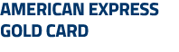 American Express Gold Card