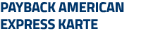 PAYBACK American Express Karte