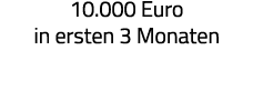 10 000 Euro in ersten 3 Monaten 