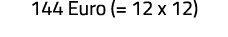 144 Euro (  12 x 12) 
