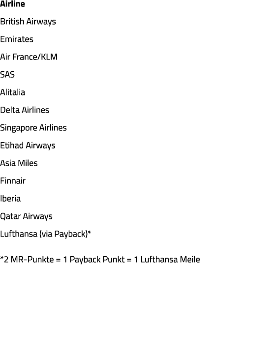Airline British Airways Emirates Air France KLM SAS Alitalia Delta Airlines Singapore Airlines Etihad Airways Asia Mi   