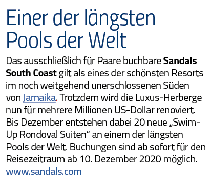 Einer der längsten Pools der Welt Das ausschließlich für Paare buchbare Sandals South Coast gilt als eines der schöns   